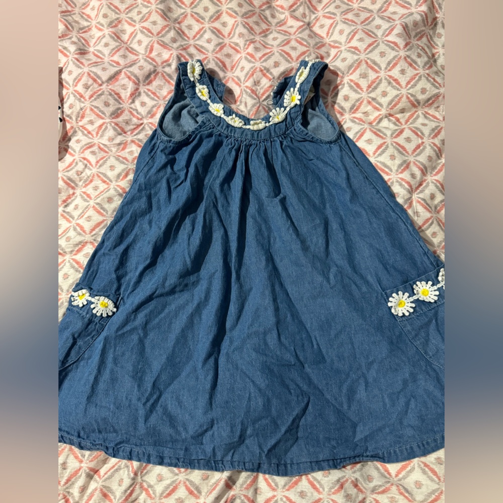 Cynthia Rowley Denim Blue Dress with Floral Embellishments